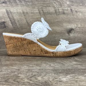 Jack Rogers White Wedge Sandals